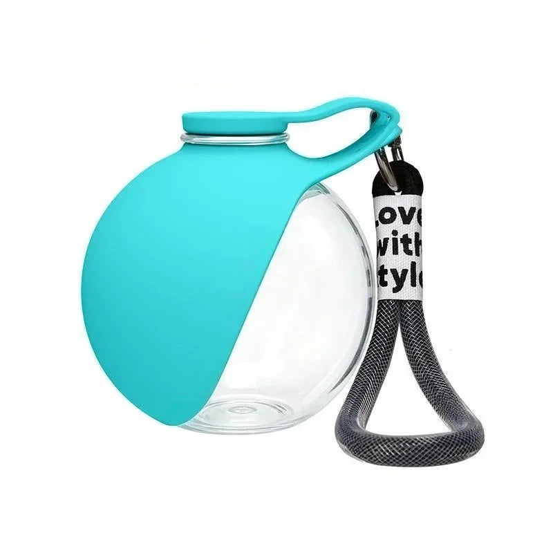 Bouteille d'eau portable pour chiens, à utiliser en extérieur ; distributeur d'eau pratique en PETG pour chiens ; gamelle d'eau portable pour chiots en voyage
