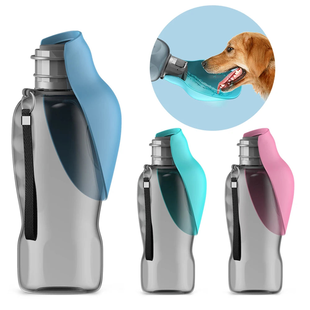 Bouteille d'eau portable de 800 ml pour chiens (petits, moyens et grands) – Gamelle de voyage pour l'extérieur, bol à boire, mangeoire pour chiots et chats, accessoires pour animaux de compagnie (Labrador)