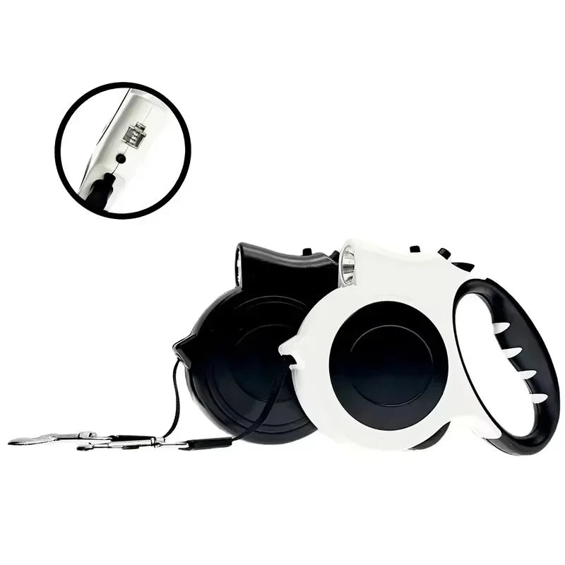 1Pcs Illuminated Retractable Dog Leash - 16ft, Adjustable, Ideal For Medium And Large Dogs, Perfect For Nighttime Walks And Runs