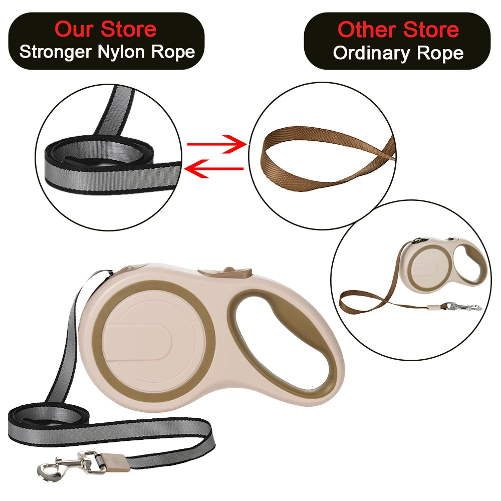 5M 8M 50kg Dog Leash Retractable Large Dogs Extendable Strap Long Strong Puppy Roulette Leash Walking Training Pet Accessories