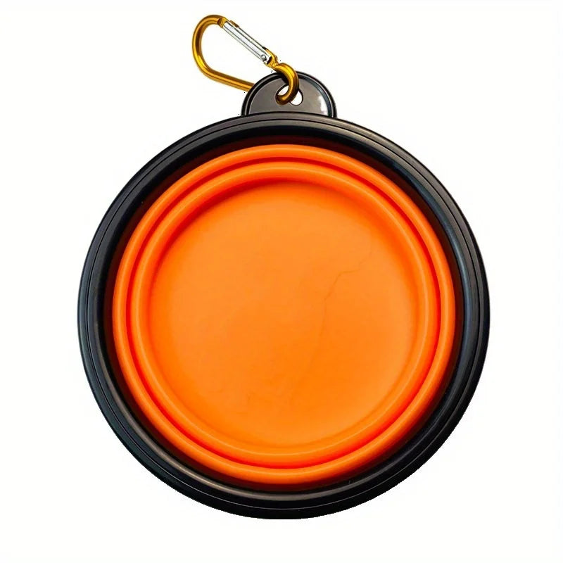 Gamelle pliable pour chien, gamelle de voyage portable pour chien, gamelle pour nourriture et eau destinée aux promenades en plein air, gamelle en silicone pour nourriture et eau avec rebord