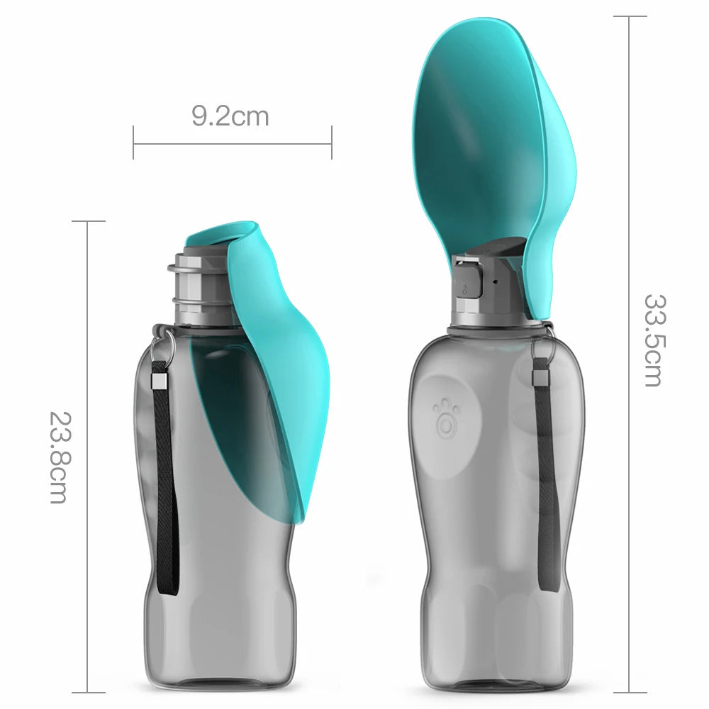 Bouteille d'eau portable de 800 ml pour chiens (petits, moyens et grands) – Gamelle de voyage pour l'extérieur, bol à boire, mangeoire pour chiots et chats, accessoires pour animaux de compagnie (Labrador)
