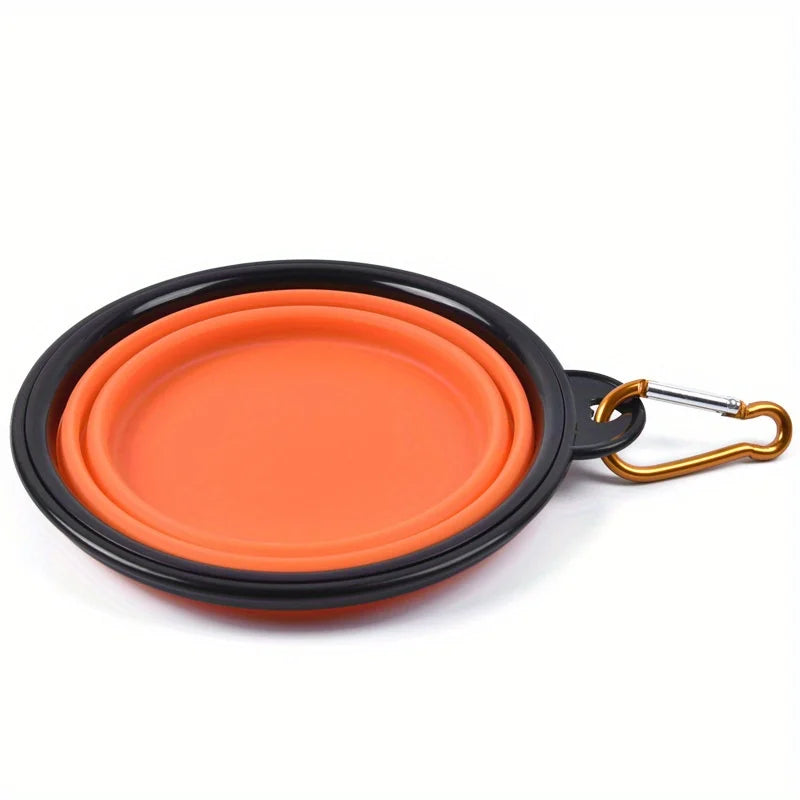 Gamelle pliable pour chien, gamelle de voyage portable pour chien, gamelle pour nourriture et eau destinée aux promenades en plein air, gamelle en silicone pour nourriture et eau avec rebord
