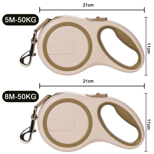 5M 8M 50kg Dog Leash Retractable Large Dogs Extendable Strap Long Strong Puppy Roulette Leash Walking Training Pet Accessories